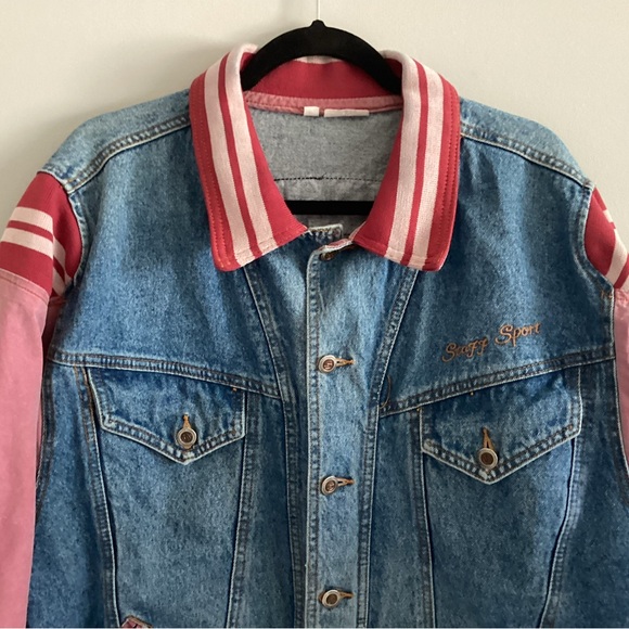 Vintage Staff Sport Denim Varsity Jacket, Size M - Picture 2 of 11